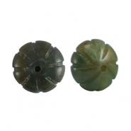 Naturstein Perlen Achat Blume Multicolour green orange