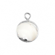 BQ S&uuml;sswasserperlen Anh&auml;nger Round Silver-Natural white