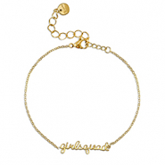 Armbänder aus Stainless Steel - Rostfreiem Stahl ''girlsquad'' Gold