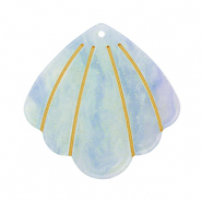 Resin Anh&auml;nger Muschel Blue