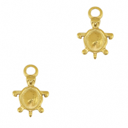 Stainless Steel - Rostfrei Stahl Anhänger Schildkröte Gold