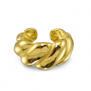 Ringe aus Stainless Steel - Rostfreiem Stahl Verdreht Gold