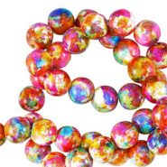 Perlen Keramik 6mm Multicolor