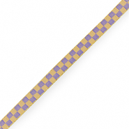 Schmuckband mit Text Würfel Yellow-purple