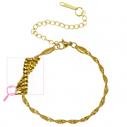 Armbänder aus Stainless Steel - Rostfreiem Stahl Verdreht Gold