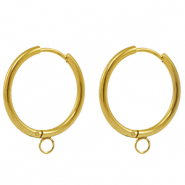 Ohrringe aus Stainless Steel - Rostfreiem Stahl Creolen 20mm Gold