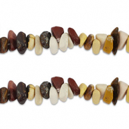 Chip Steine Perlen Multicolour brown-red-yellow