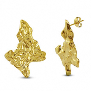 Ohrringe aus Stainless Steel - Rostfreiem Stahl Ohrstecker Gold