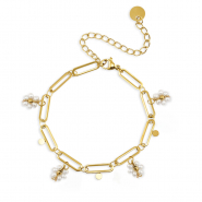 Armb&auml;nder aus Stainless Steel - Rostfreiem Stahl Perlen Gold