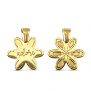 Stainless Steel - Rostfrei Stahl Anhänger Blume Gold