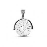 Stainless Steel - Rostfrei Stahl Anh&auml;nger Drehen Sonne Silver