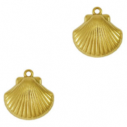 Stainless Steel - Rostfrei Stahl Anh&auml;nger Muschel Gold