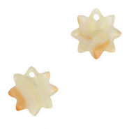 Resin Anh&auml;nger Blume Copper orange