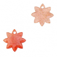 Resin Anh&auml;nger Blume Coral red