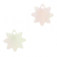Resin Anh&auml;nger Blume Multicolor lilac-green
