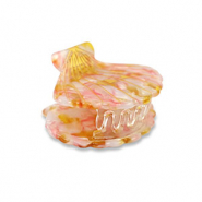 Haarschmuck Haarklemme H&uuml;lse Pink-gold