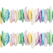 Muschel Perlen Chips Blue-green-purple