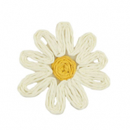 Bast Anh&auml;nger Blume 50mm White