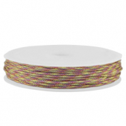 Makramee Band geflochten 1mm Purple-green metallic