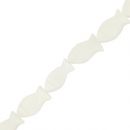Muschel Perlen Fisch Off white