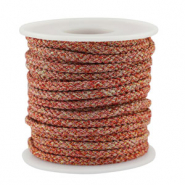 Trendy Kordel geflochten 3.5mm Red-pink-gold