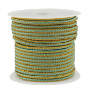 Trendy Kordel geflochten 2.3mm Mint green-gold