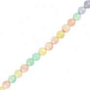 Muschel Perlen Rund Pastel multicolor