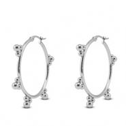 Ohrringe aus Stainless Steel - Rostfreiem Stahl Creolen Silver