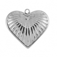 Stainless Steel - Rostfrei Stahl Anh&auml;nger Herz Silver