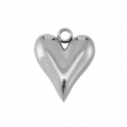 Stainless Steel - Rostfrei Stahl Anh&auml;nger Herz Silver