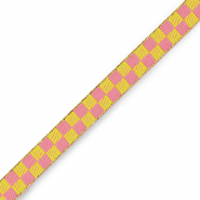 Schmuckband mit Text Würfel Pink-green