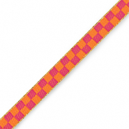 Schmuckband mit Text Würfel Magenta pink-orange