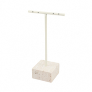 Schmuckdisplay T-Form Natural-off white