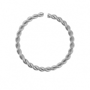 Stainless Steel - Rostfrei Stahl Schmuckzubehör Bindering Silver