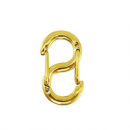 Stainless Steel - Rostfreiem Stahl Schmuckzubeh&ouml;r Karabiner S-f&ouml;rmig Gold