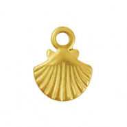 Stainless Steel - Rostfrei Stahl Anh&auml;nger Muschel Gold