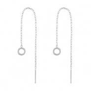 Ohrringe aus Stainless Steel - Rostfreiem Stahl Rund Silver