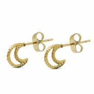 Ohrringe / Ohrstecker aus Stainless Steel - Rostfreiem Stahl Mond Gold