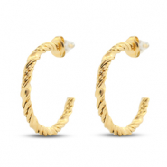 Ohrringe / Ohrstecker aus Stainless Steel - Rostfreiem Stahl Creolen Gold