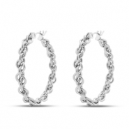 Ohrringe aus Stainless Steel - Rostfreiem Stahl Creolen Silver