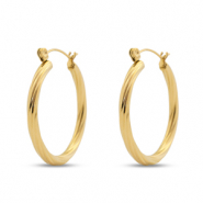 Ohrringe aus Stainless Steel - Rostfreiem Stahl Creolen Gold