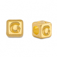 Metall Perlen Buchstabe DQ G Gold (Nickelfrei)