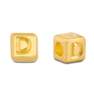 Metall Perlen Buchstabe DQ D Gold (Nickelfrei)