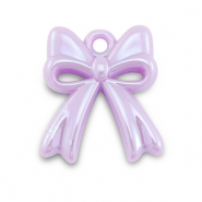 Acryl Anhänger Schleife Lilac purple-pearl shine coating