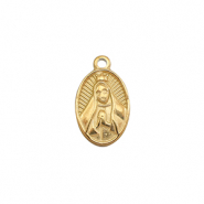 Stainless Steel - Rostfrei Stahl Anh&auml;nger Betende Madonna Gold