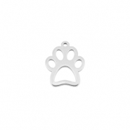 Stainless Steel - Rostfrei Stahl Anh&auml;nger Hund Pfote Silver