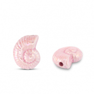 DQ Griechische Keramik Perlen Muschel Baby pink