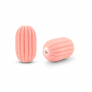 Acryl Perlen Oval Salmon pink