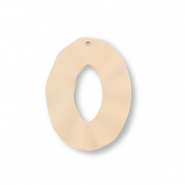 Acryl Anhänger Oval Dark beige