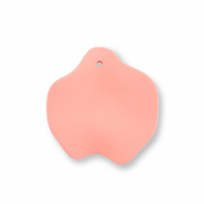 Acryl Anhänger Blatt Salmon pink